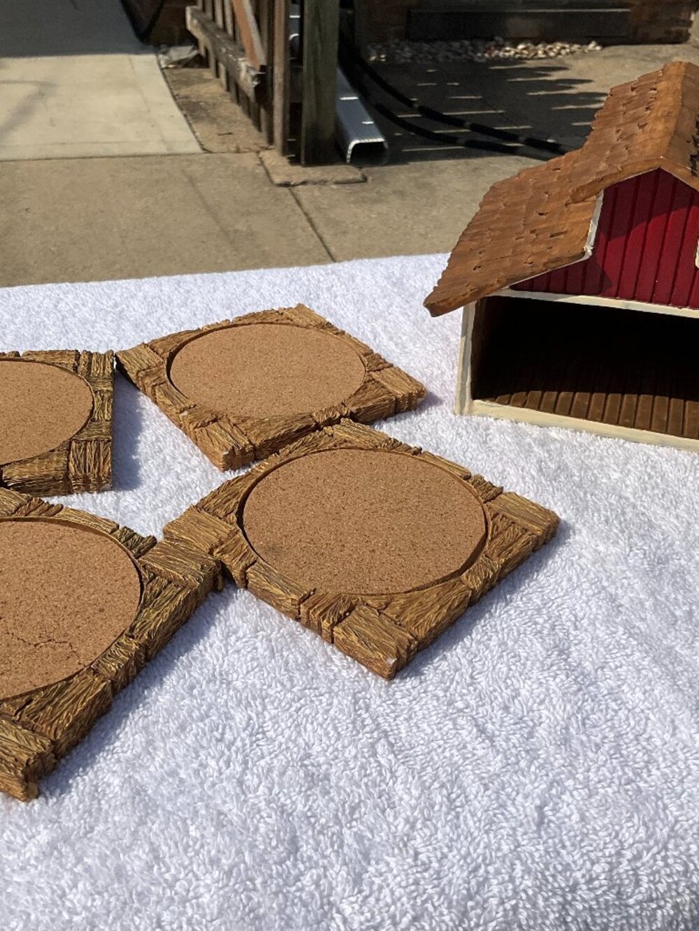 Big Sky Carvers Barn Coaster Set, New